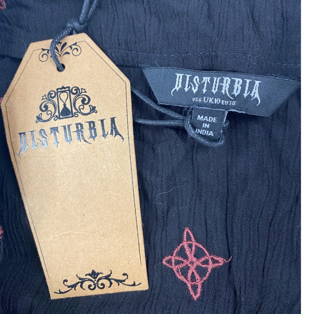 NWT Disturbia Skirt Women's Size 6 - Sublime Witches Knot Embroidered Midaxi - Picture 5 of 9